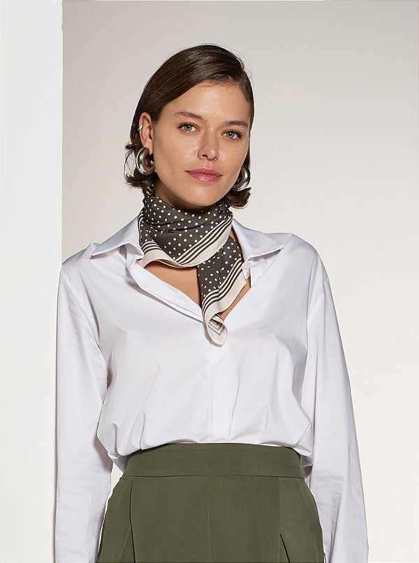 Lenço Poá Silvia Verde Oliva