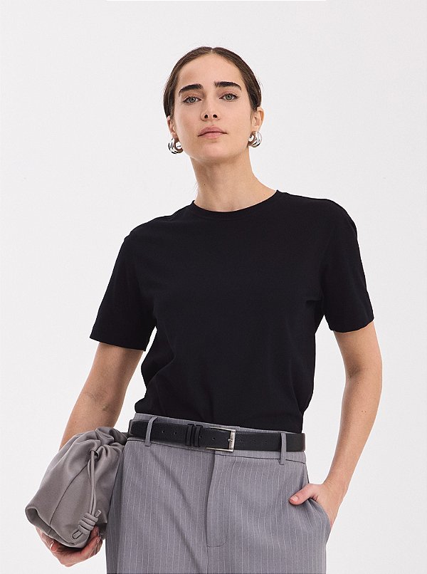 T-Shirt Algodão Nati Preto