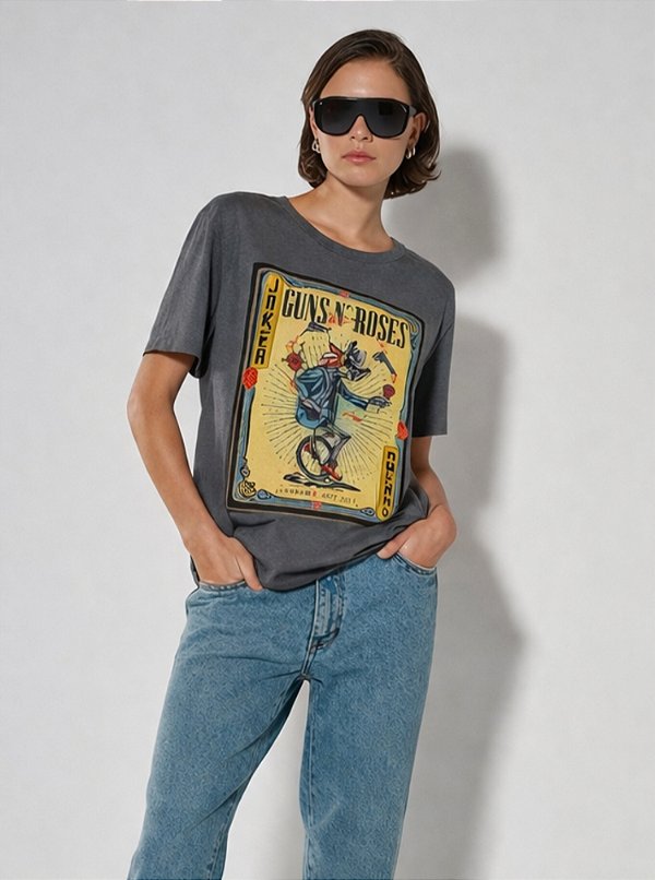 T-Shirt Algodão Lara Mescla