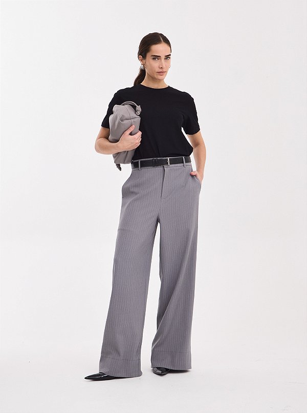 Calça Alfaiataria Keity Cinza