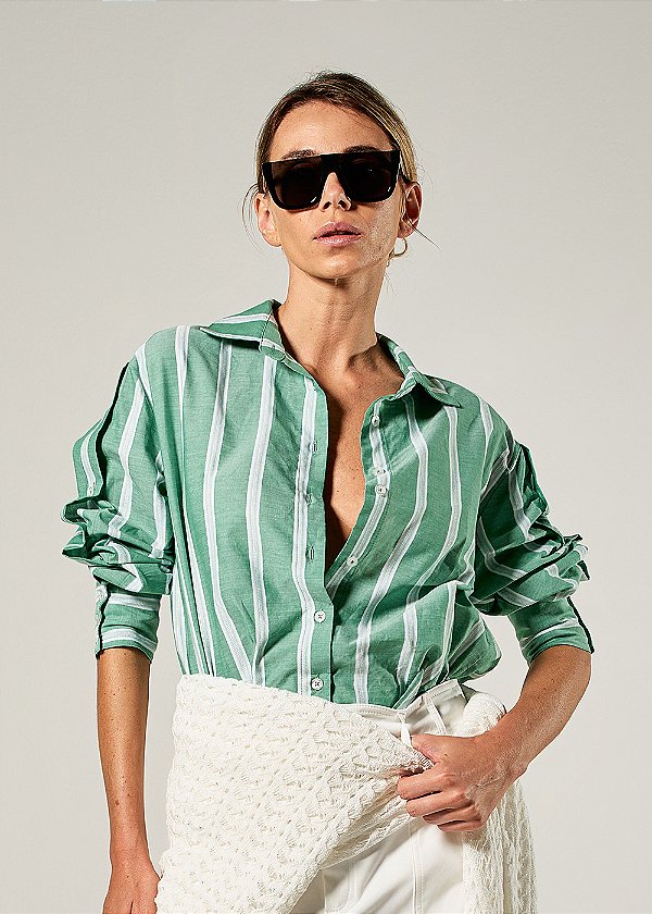 Camisa Kiara Listrado Verde