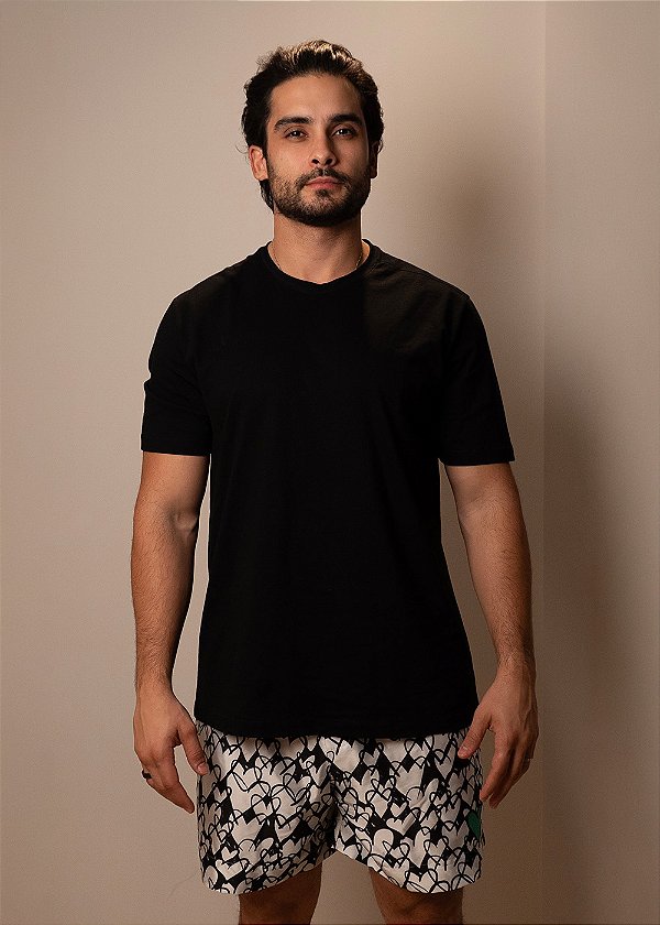 Shorts Acetinado Masculino Lorenzo Estampado