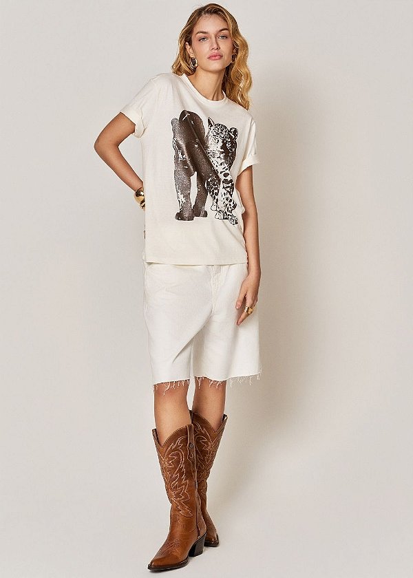 T-Shirt Malha Sandy Off White