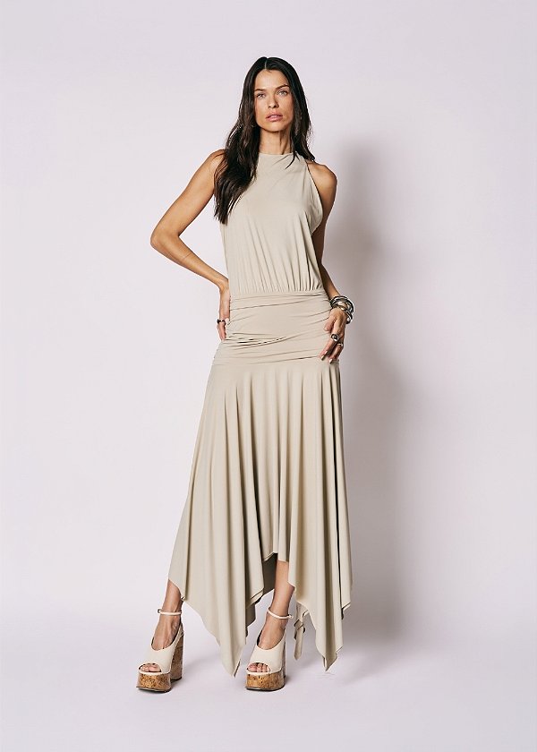 Vestido Malha Pamela Bege