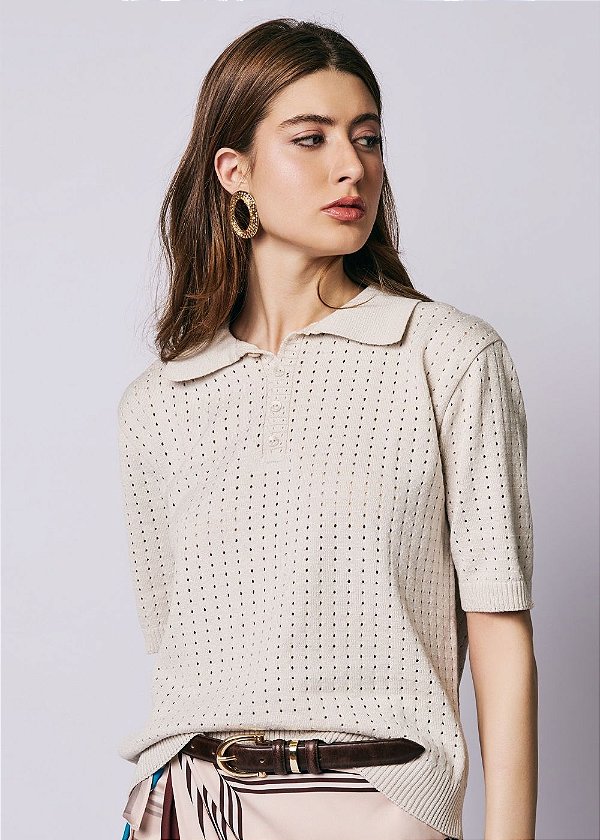 Blusa Tricot Laiane Gelo