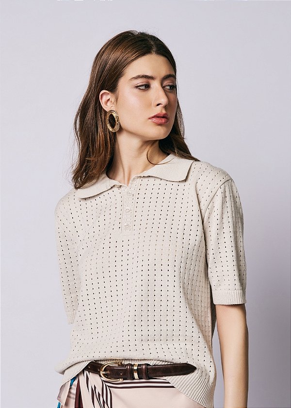 Blusa Tricot Laiane Gelo