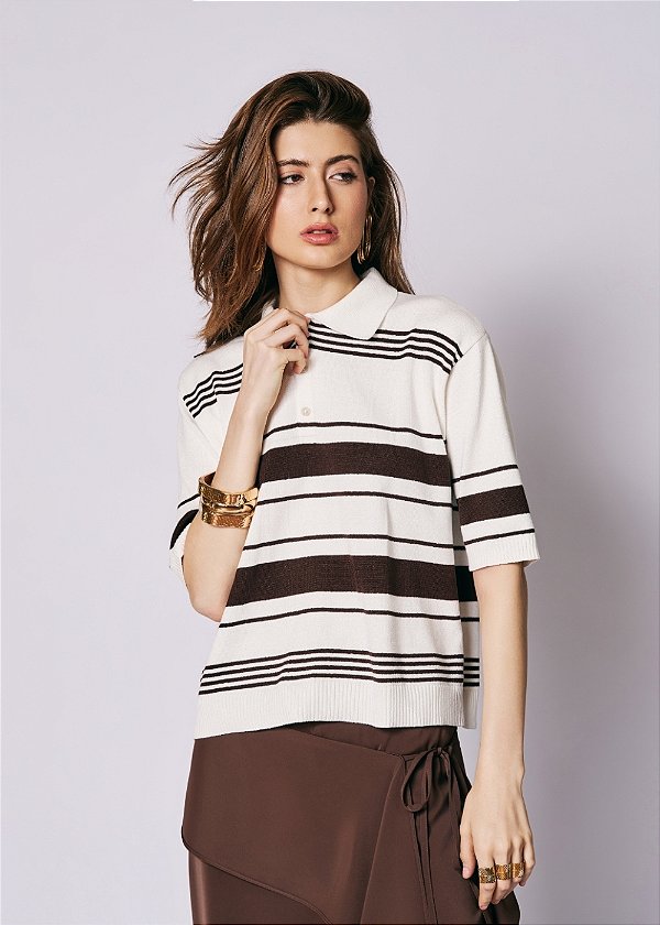 Blusa Tricot Luci Marrom