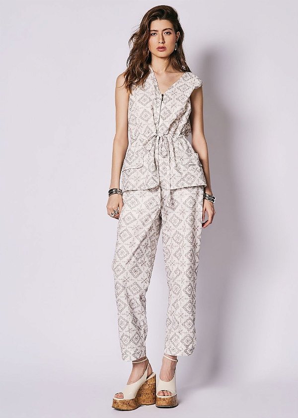 Conjunto Algodão Bordado Leticia Off White