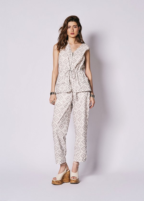 Conjunto Algodão Bordado Leticia Off White