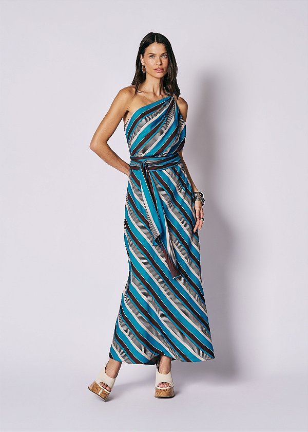 Vestido Acetinado Maila Estampado
