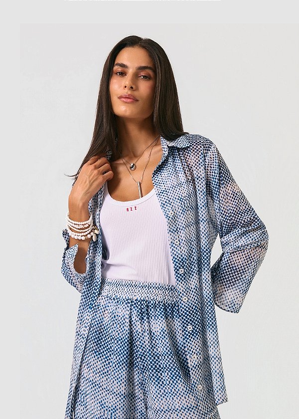 Camisa Chiffon Giani Estampada