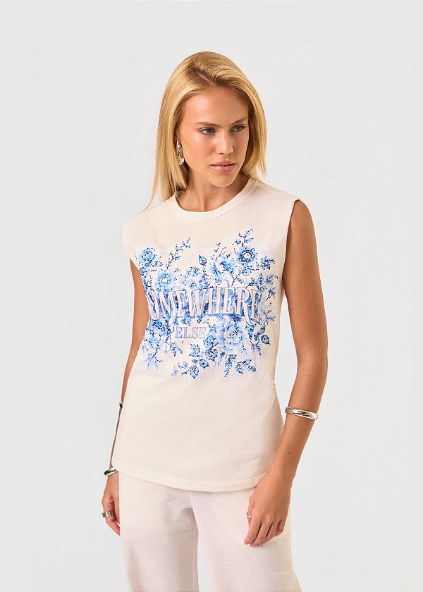 T-Shirt Malha Eliete Off White