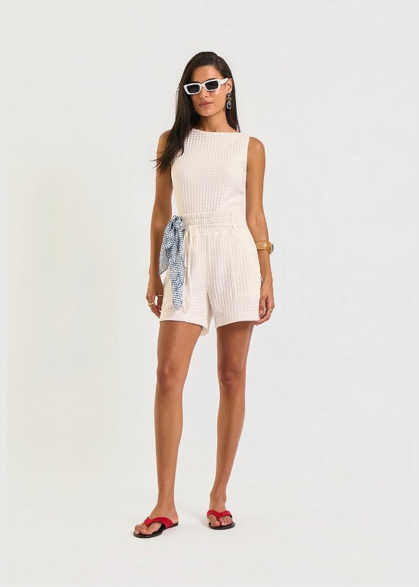 Shorts Malha Julia Off White