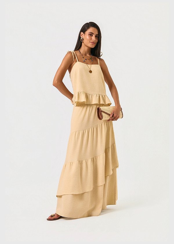 Conjunto Crepe Leandra Creme