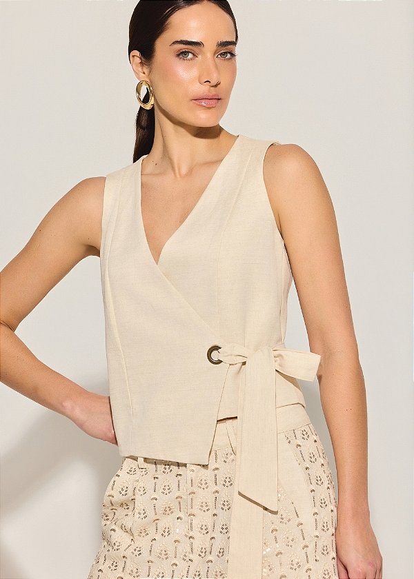 Blusa Linho Josiane Cru