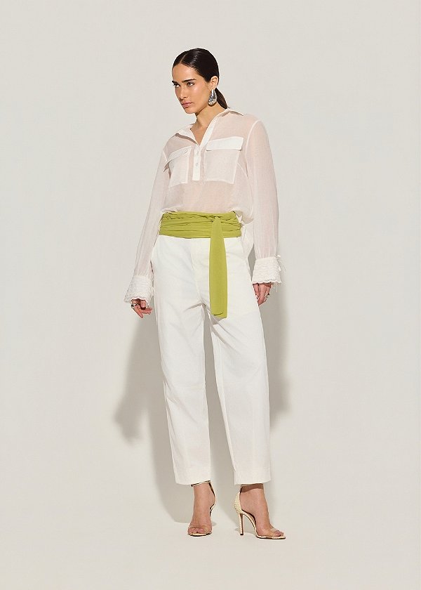 Faixa Chiffon Verde-Lime