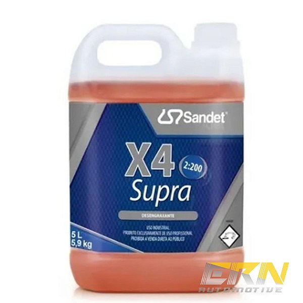 X4 Supra 5L Desengraxante Alcalino Concentrado 1:100 (Solupan) - SANDET