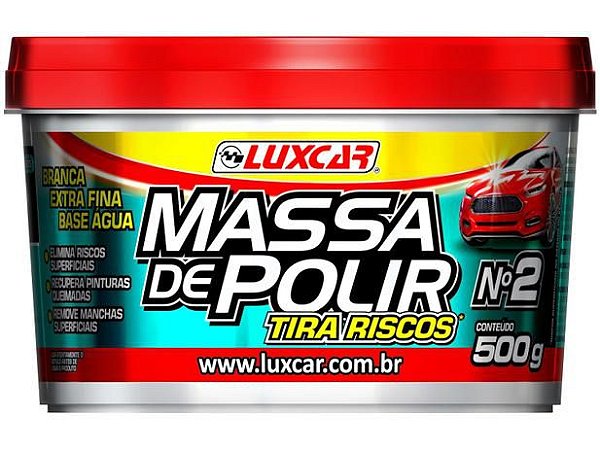 MASSA DE POLIR TIRA RISCOS 500G BASE DÁGUA - LUXCAR