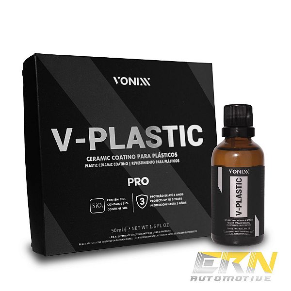 V-Plastic Pro 50ml Vitrificador P/ Plásticos 3 Anos - VONIXX