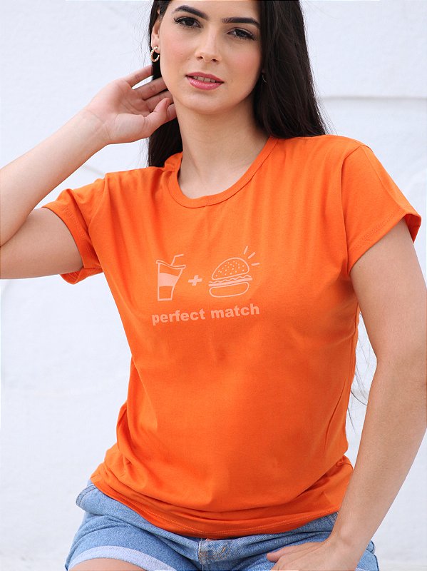 Camiseta Feminina em Algodão Premium Hambúrguer - TSH-GOLAO-HAMBURG
