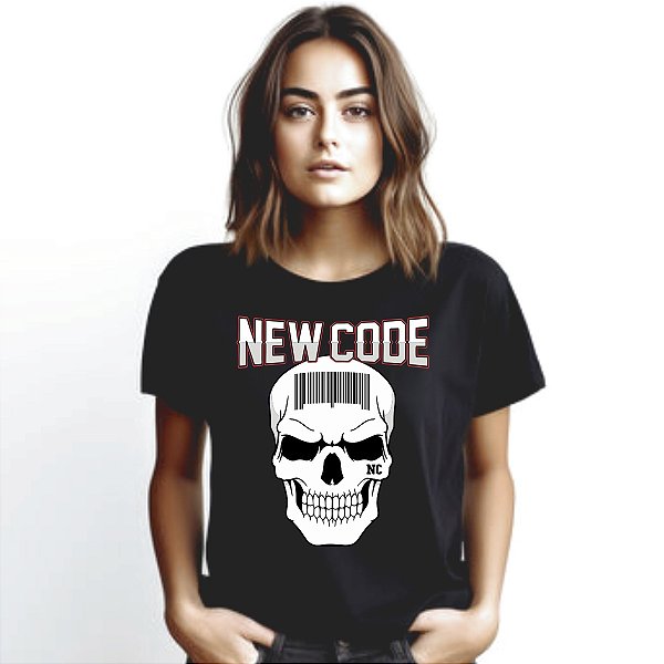 CAMISETA NEW CODE CAVEIRA FRENTE