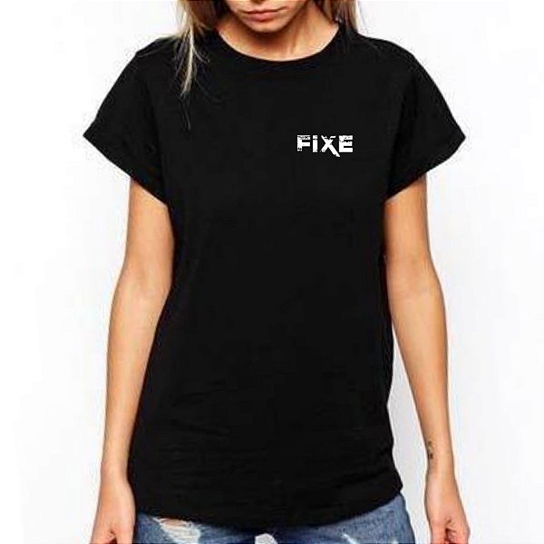 CAMISETA BABY LOOK FIXE NOME PEQUENO