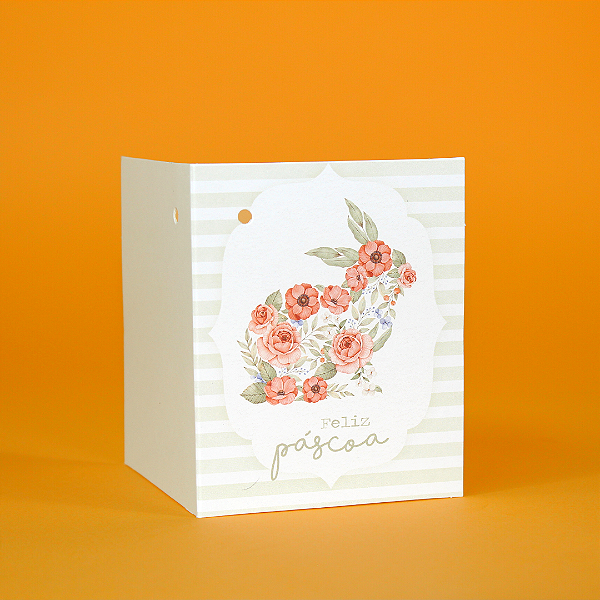 Card Postal Coelho Floral (10 unidades)