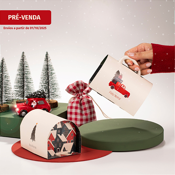 Mini Caixa Correio | Caixa Caneca Viagem de Natal (05 unidades)