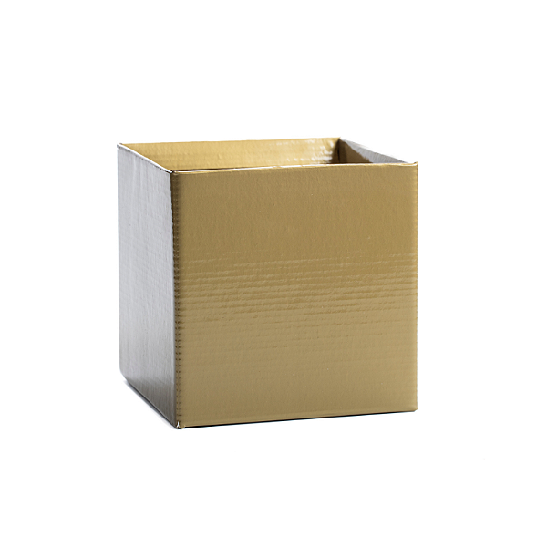Cachepot Quadrado Pote 12 Dourado (05 unidades)