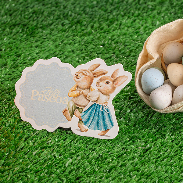 Cartão Casal de Coelhos (10 unidades)