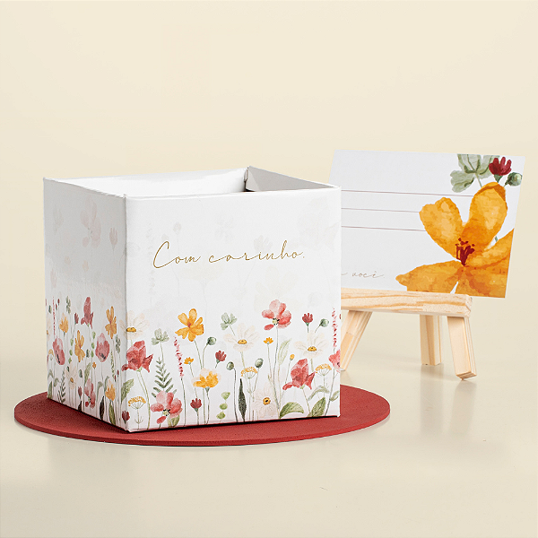 Cachepot Quadrado 15 Com Carinho (05 Unidades)