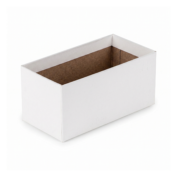 Cachepot Quadrado Duplo Pote 12 Branco (05 unidades)
