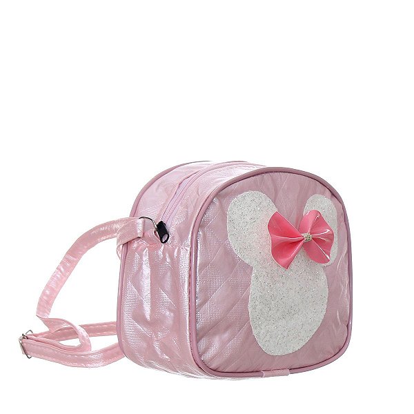 Bolsa Infantil Rosa Love Brilho Bolsinha da Moda Meninas