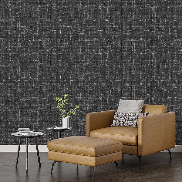 Papel de Parede Linho Preto 05