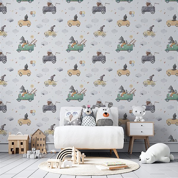 Papel de Parede Animais Fofos nos Carros