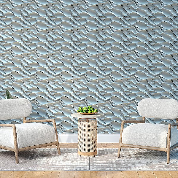 Papel de Parede 3D Ondas Suaves