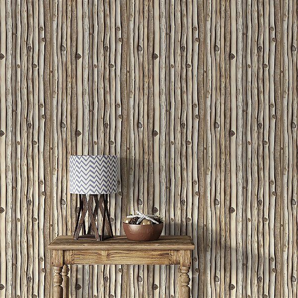 Papel de Parede Madeira Troncos Naturais