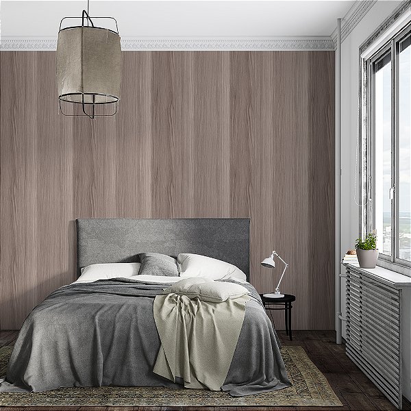 Papel de Parede Madeira Carvalho Cinza