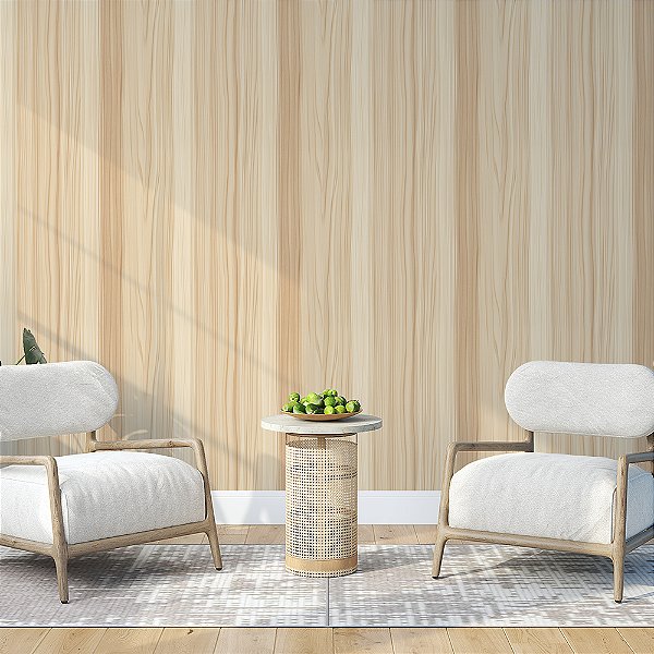 Papel de Parede Madeira Carvalho Claro