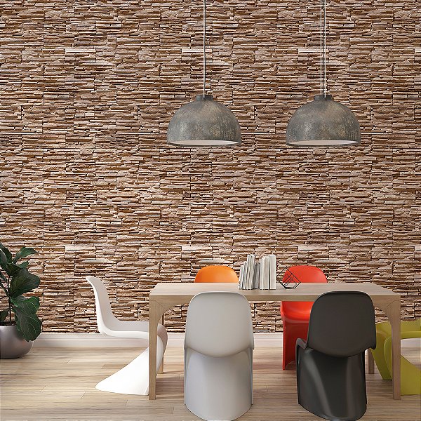 Papel de Parede Pedras Canjiquinha Bege