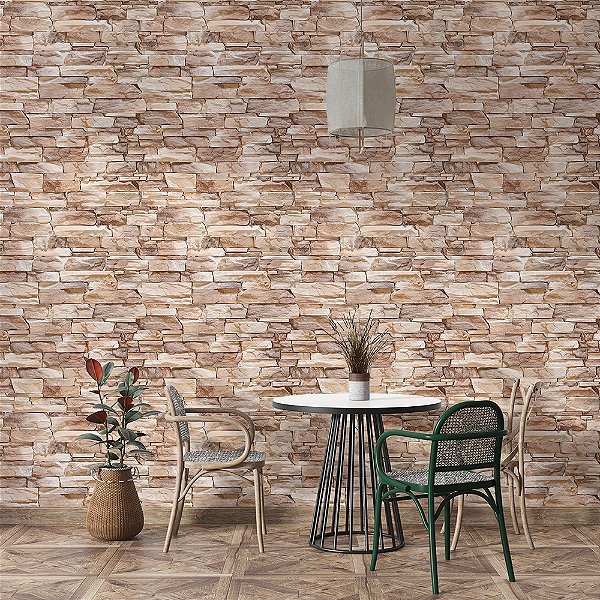 Papel de Parede Pedras Arenito Rosa Claro