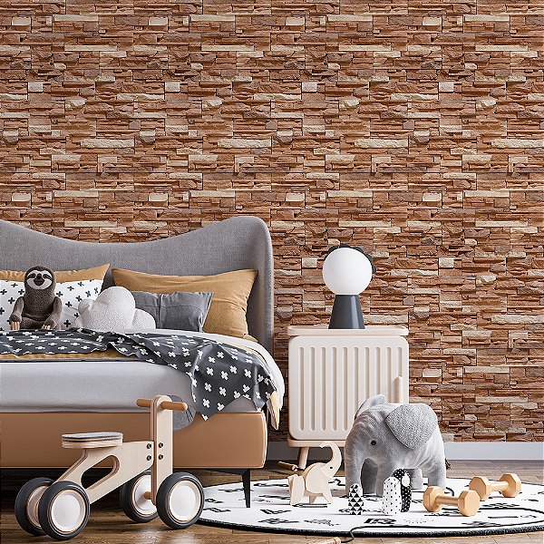 Papel de Parede Pedras Arenito Terracota