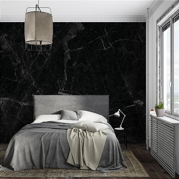 Papel de Parede Mármore Preto