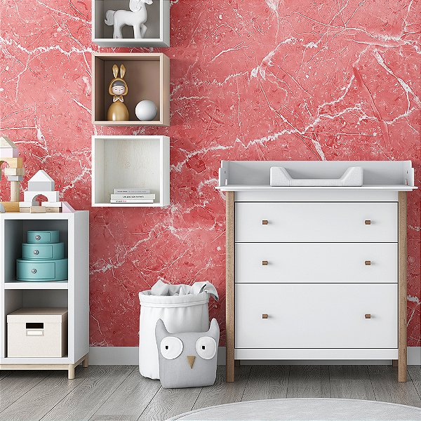 Papel de Parede Mármore Rosa