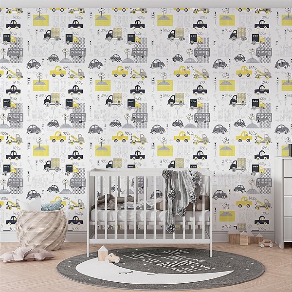 Papel de Parede Cidade Grande com Carros