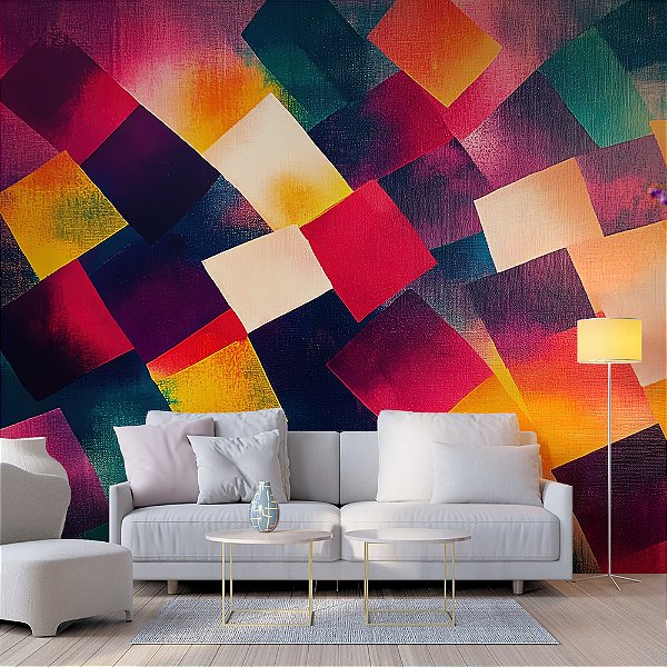 Papel de Parede Folhas Coloridas