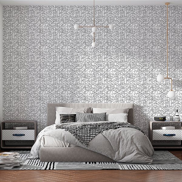 Papel de Parede Geométrico Grade Infinita