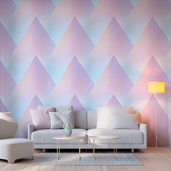 Papel de Parede Geométrico Triângulos Suaves