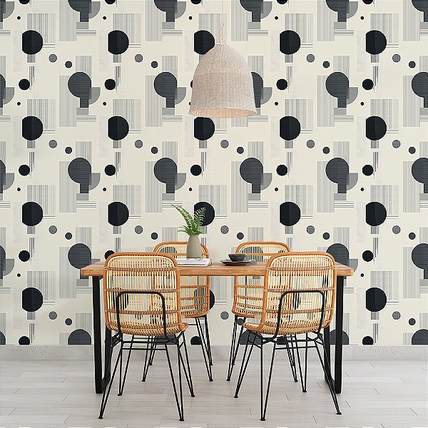 Papel de Parede Geométrico Formas Monocromáticas