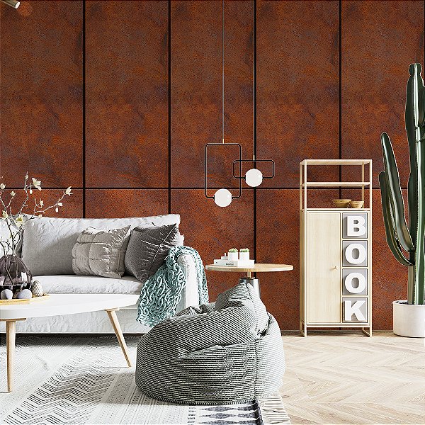 Papel de Parede Placas Enferrujadas